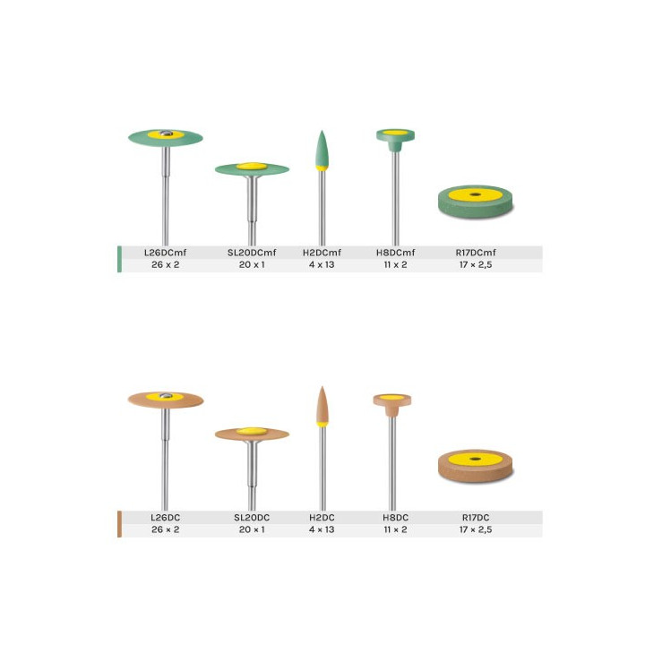 Pulidores para laboratorio diamantados para zirconio